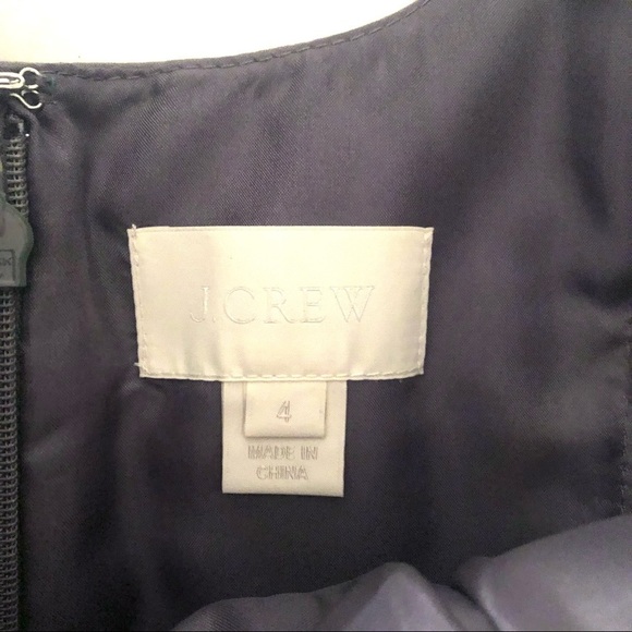 J. Crew‎ Karlie Dress Charcoal Gray Sleeveless Short Bridesmaid Size 4 Classic - Picture 7 of 10